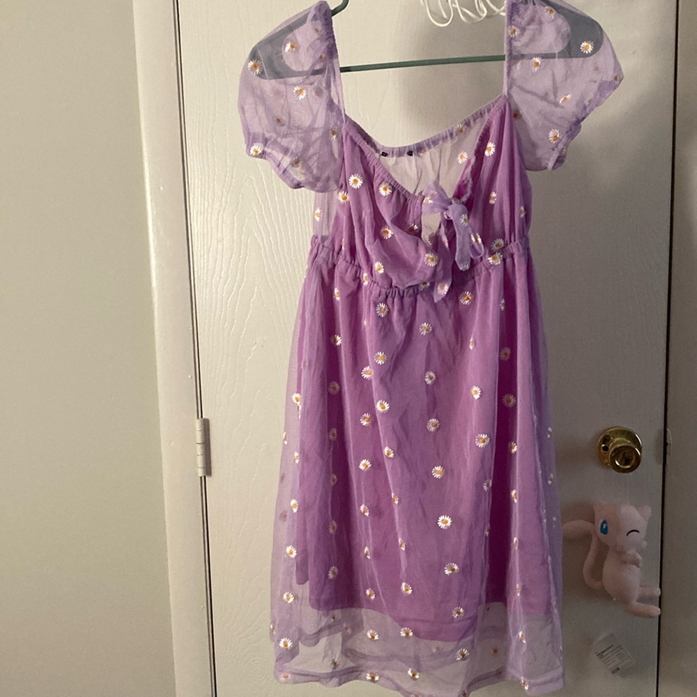 Ditsy floral tulle lavender dress